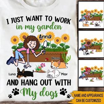 I Just Want To Work In My Garden Custom T-Shirt - Thegiftio UK