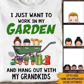 I Just Want To Work In My Garden Custom Shirt - Thegiftio UK