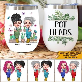 Gardening Wine Tumbler Custom Pot Heads - Gift for Gardeners - Thegiftio UK