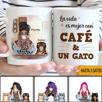 Gatos Café Personalized Coffee Mug - Gift for Cat Lovers - Thegiftio UK
