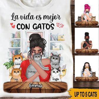 Gatos Personalized T-Shirt - Unique Gift for Cat Lovers - Thegiftio UK