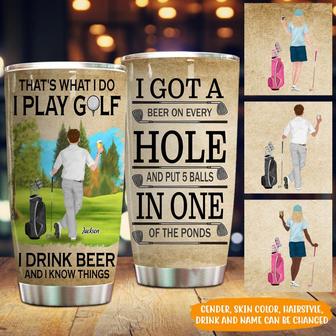 Golf I Drink And I Know Things Custom Tumbler - Golf Gift - Thegiftio UK