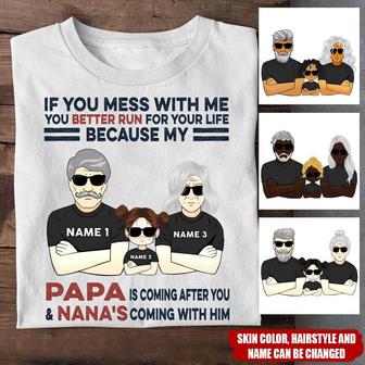 Grandkids Custom T Shirt - Gift for Proud Papa & Nana - Thegiftio UK