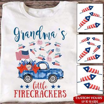 Grandma's Little Firecracker Custom T-Shirt - For Grandma - Thegiftio UK
