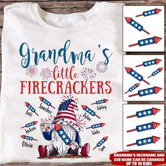 Grandma's Little Firecracker Custom T Shirt - Grandma Gift - Thegiftio UK