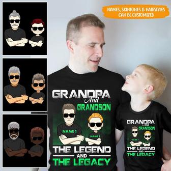 Grandpa The Legend And The Legacy Custom T Shirt - Gift - Thegiftio UK