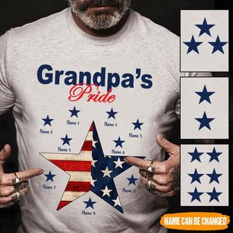 Grandpa's Pride Personalized T-Shirt - Gift for Grandpa - Thegiftio UK
