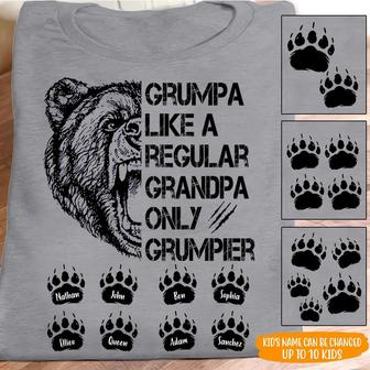 Grumpa Like A Regular Grandpa Custom T-Shirt - Grandpa Gift - Thegiftio UK