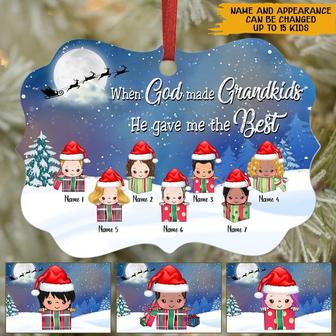 When God Made Grandkids Custom Ornament - Christmas Gift - Thegiftio UK