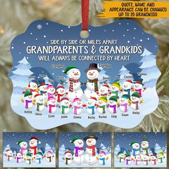 Grandparents And Grandkids Always Connected Custom Ornament - Thegiftio UK