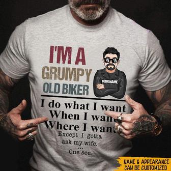 Grumpy Old Biker Custom Shirt - Gift for Your Husband - Thegiftio UK
