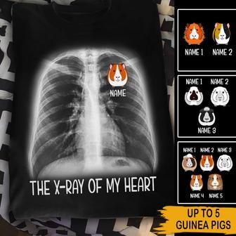 Guinea Pig X-Ray Of My Heart Custom T Shirt - Gift for You - Thegiftio UK