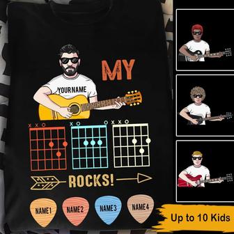 My Dad Rocks Personalized T Shirt - Father's Day Gift - Thegiftio UK