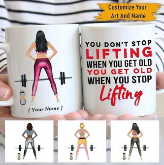 You Don't Stop Lifting Custom Mug - Gift for Gym Lovers - Thegiftio UK