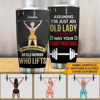 Assuming I'm Just An Old Lady Custom Tumbler - Gym Gift - Thegiftio UK