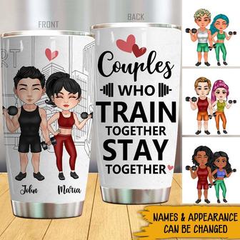 Gym Tumbler Custom Gift - Couples Who Train Together - Thegiftio UK