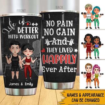 Life Is Better With Workout Custom Tumbler - Gift for Gymers - Thegiftio UK