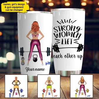 Strong Women Lift Each Other Up Custom Tumbler - Gym Gift - Thegiftio UK