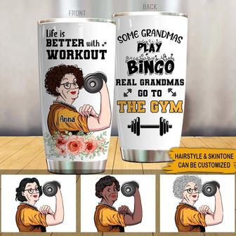 Gym Grandma Personalized Tumbler - Gift for Grandmas - Thegiftio UK
