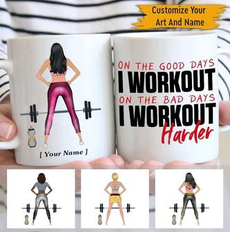 On The Good Days I Workout Custom Mug - Gift for Gym Lovers - Thegiftio UK