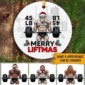 Merry Liftmas Personalized Ornament - Christmas Gift - Thegiftio UK