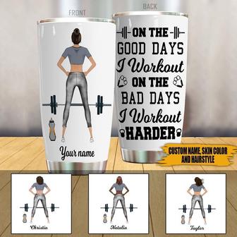 On The Good Days I Workout Custom Tumbler - Gym Gift - Thegiftio UK
