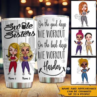 Swole Sisters On The Bad Days Custom Tumbler - Friend Gift - Thegiftio UK