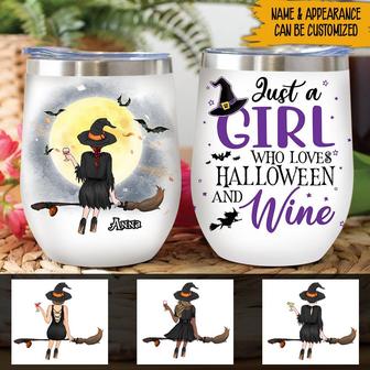 Halloween Girl Personalized Wine Tumbler - Halloween Gift - Thegiftio UK
