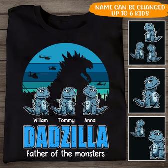 Dadzilla Father Of The Monsters Custom T-Shirt - For Dad - Thegiftio UK