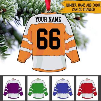 Hockey Shape Personalized Ornament - Gift for Hockey Fans - Thegiftio UK