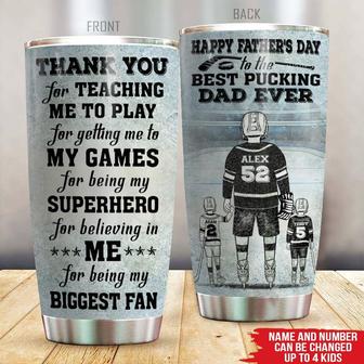 Hockey Custom Tumbler - Happy Father's Day To The Best Dad - Thegiftio UK
