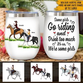 Horse Bestie Personalized Wine Tumbler - Gift for Cowgirls - Thegiftio UK