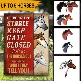 Don't Let The Horses Out Custom Metal Sign - Thegiftio UK