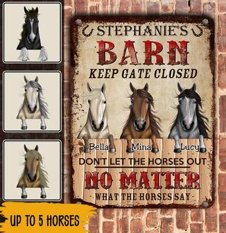Horse Welcome To My Barn Custom Metal Sign - Thegiftio UK