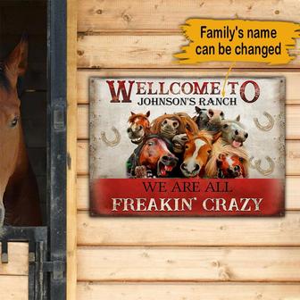 Welcome To Our Ranch Custom Metal Sign - Horse Lovers Gift - Thegiftio UK