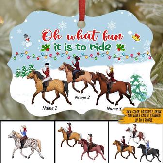 Oh What Fun It Is To Ride Custom Ornament - Thegiftio UK