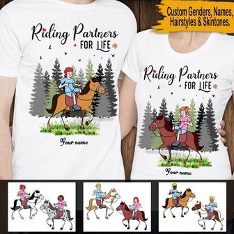 Riding Partners For Life Custom T-Shirt - Horse Lovers Gift - Thegiftio UK
