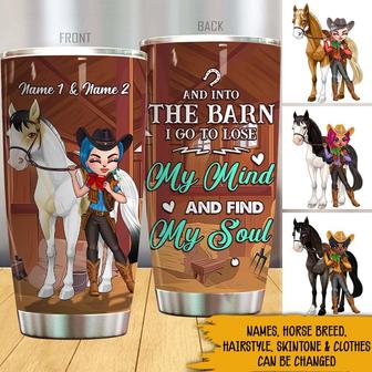 Into The Barn I Go Custom Tumbler - Gift for Horse Lovers - Thegiftio UK
