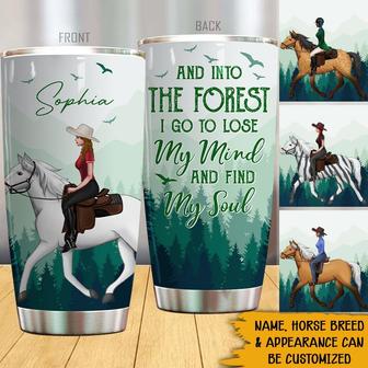 And Into The Forest I Go Custom Tumbler - Horse Lovers Gift - Thegiftio UK