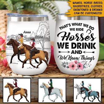 Horse Lovers Custom Wine Tumbler - Gift for Horse Lovers - Thegiftio UK