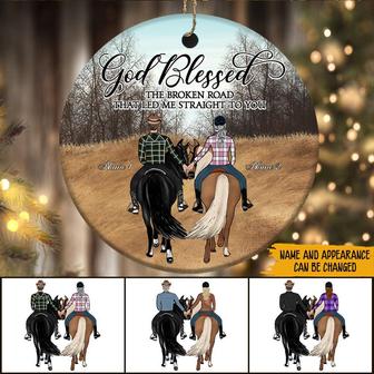 God Blessed The Broken Road Custom Ornament - Couples Gift - Thegiftio UK