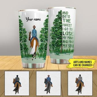 Into The Forest I Go Custom Tumbler - Gift for Horse Lovers - Thegiftio UK