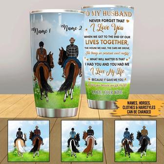 Horse Tumbler Personalized Love - Gift for Husband - Thegiftio UK