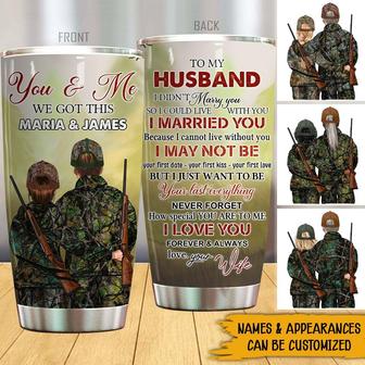 Hunting Couple Personalized Tumbler - Valentine's Day Gift - Thegiftio UK
