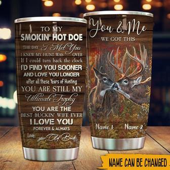 Hunting Personalized Tumbler - Gift for The Best Buckin Wife - Thegiftio UK
