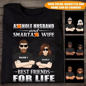 Husband Custom T Shirt - Gift for Smartass Wife Matching - Thegiftio UK