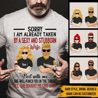 Sorry I Am Already Taken Personalized T-Shirt - Gift for Him - Thegiftio UK