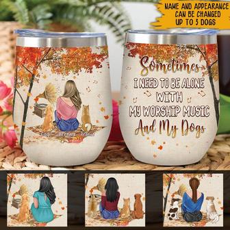 Jesus Girl Wine Tumbler Custom - Gift for Dog Lovers - Thegiftio UK