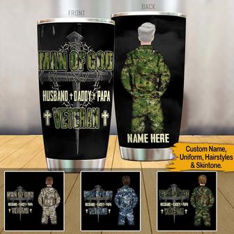 Jesus Veteran Personalized Tumbler - Father's Day Gift - Thegiftio UK