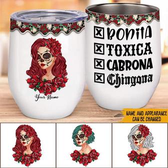 Bonita Toxica Custom Wine Tumbler - Gift for Latin Woman - Thegiftio UK